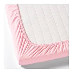 Фото3.Постіль дитяча для ліжечка біле, рожеве LEN 60x120 см  ІКЕА  603.201.88