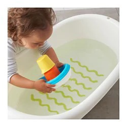 Фото1.Іграшковий набір для ванни, човен різнокольоровий SMAKRYP 202.603.94 ІКЕА