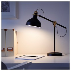 Фото3.Настільна лампа чорна RANARP IKEA 503.313.85