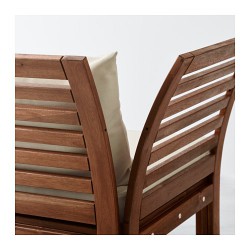 Фото4.2-місний садовий диван  коричневий, подушки бежеві,  APPLARO 590.968.83 IKEA