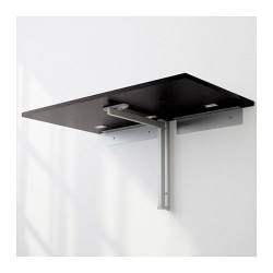 Фото3.Стіл пристінний відкидний темно-коричневий  90x50 BJURSTA  802.175.24 IKEA