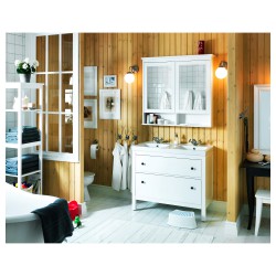 Фото2.Дзеркальна шафа з 2 дверцятами, біла HEMNES IKEA 802.176.75
