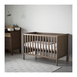 Фото1.Дитяче ліжко, сіро-коричневе 60x120  SUNDVIK 702.485.64  IKEA