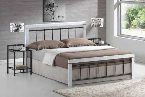 Двоспальне ліжко Signal Berlin 160х200 Белый Черный