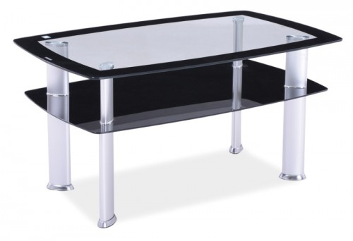 Журнальний столик Signal Daria C Чорний Прозорий