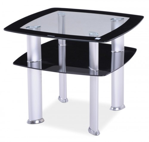 Журнальний столик Signal Daria D Чорний Прозорий