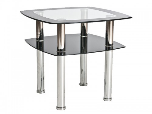 Журнальний столик Signal Rava D Прозорий Чорний