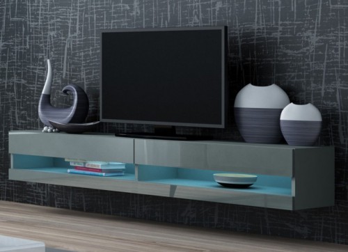 Тумба ТВ 180 Vigo NEW Cama серый / серый глянец