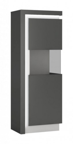 Вітрина 1D права LYON  LYOV01P  WOJCIK темно-сірий / платинум