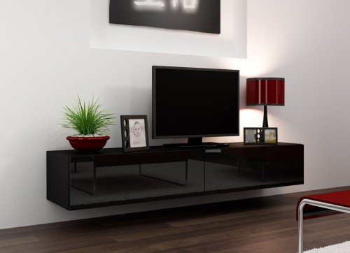 ​​​Тумба VIGO RTV 140 чорный ​ - чорный ​глянец CAMA Польша