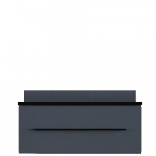 ​Тумба ТВ 90 МИЛАН Гербор черный / серый гранит глянец