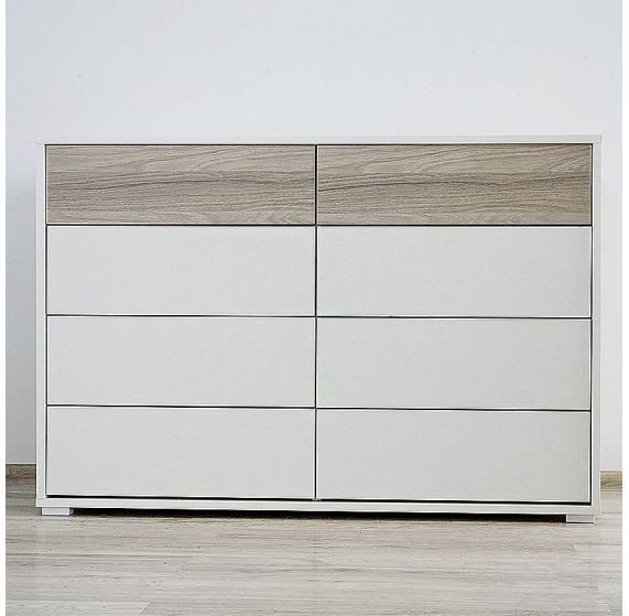 Комод W1200 Embawood Грей White / Blackwood satin