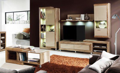 Вітальня Genetic Forte дуб античний / бежевий глянець