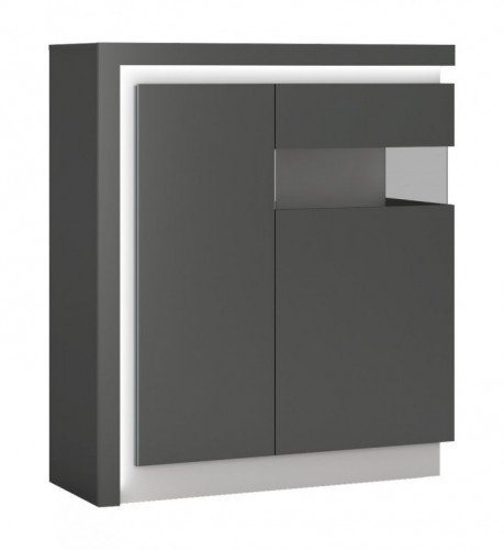 Комод 2D правый LYON LYOV04P WOJCIK темно-серый / платинум