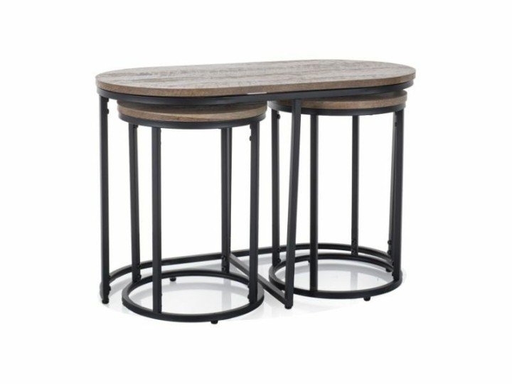 Журнальний столик TWIX Горіх Вінтажний / Чорний