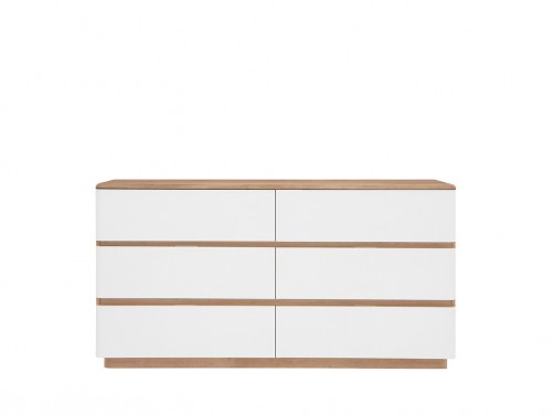 Комод KOM6S  BRAGA  BRW дуб ривьера / белый