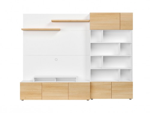 Панель для телевізора MURO/PANEL/TV/260/ASYM Muro BRW  білий канадський / дуб польський