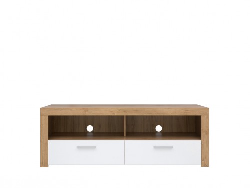 Тумба под телевизор RTV2S Balder BRW белый глянец/дуб ривьера