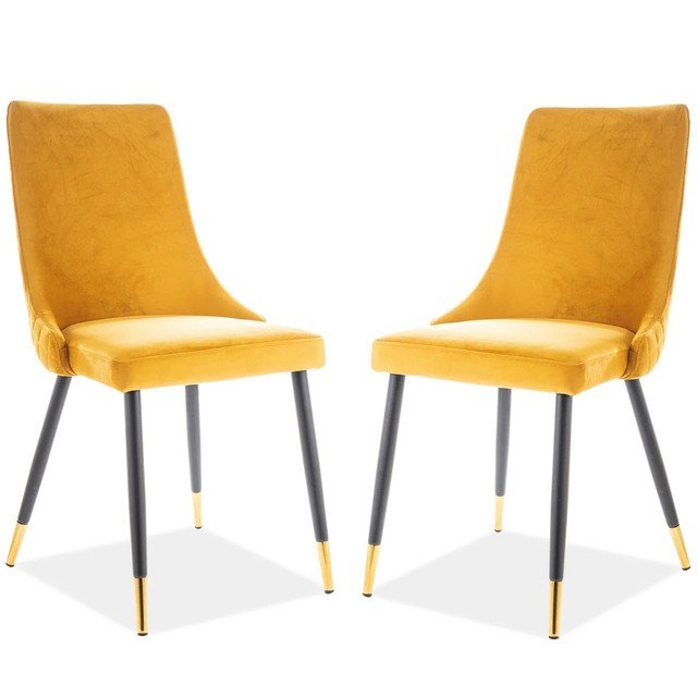 Стул Piano Velvet Signal желтый