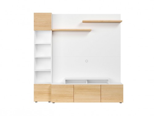 Панель для телевізора MURO/PANEL/TV/200/ASYM MURO BRW білий канадський / дуб польський