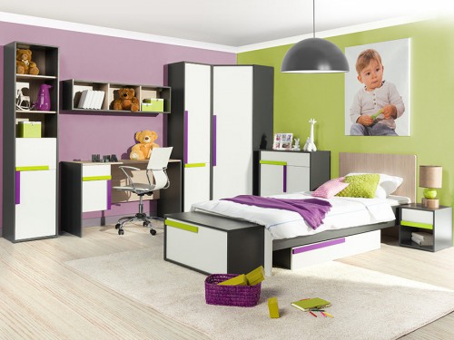 Дитяча IKAR  SZYNAKA  графіт / білий /сосна авола