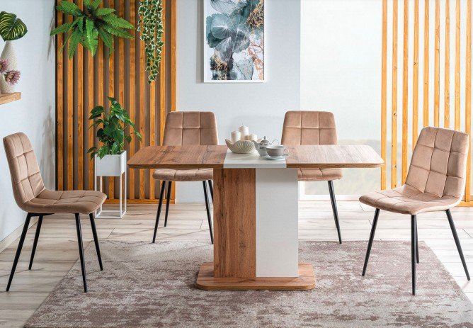 Стол NEXT Signal 110 (145) X68 Дуб / Белый