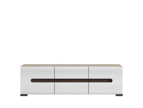 Тумба ТВ RTV2D2S/4/15  Azteca BRW дуб san remo / білий глянець