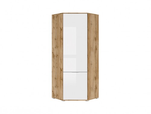 Шафа кутова SZFN1D Zele BRW дуб Вотан / глянець білий