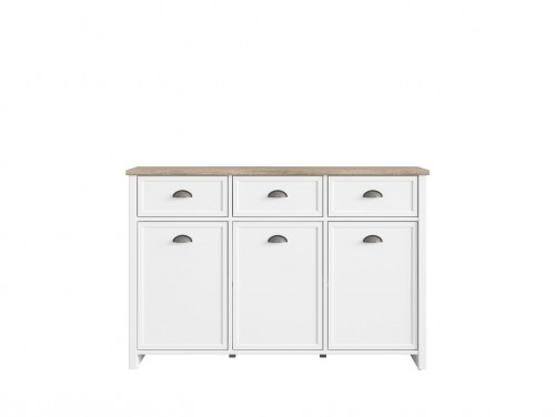 Комод KOM3D3S Cannet BRW белый / дуб каньон монумент