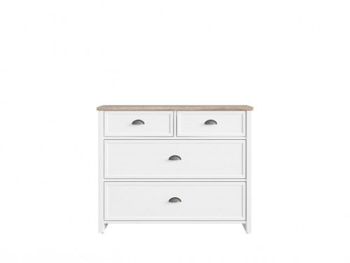Комод KOM4S / 110 Cannet BRW белый / дуб каньон монумент
