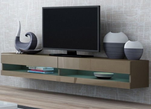 Тумба ТВ 180 Vigo NEW Cama латте / латте глянец