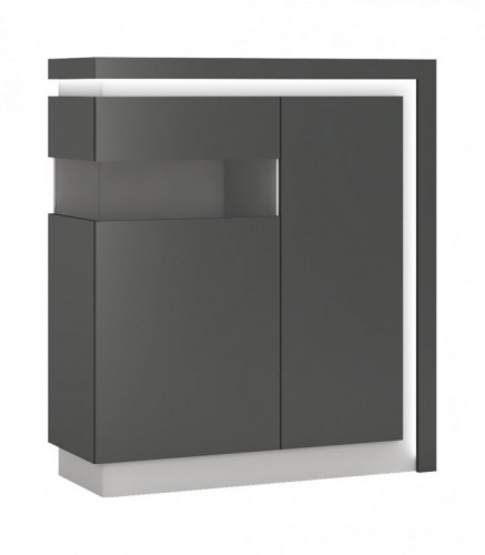 Комод 2D левый LYON  LYOV04L WOJCIK темно-серый / платинум