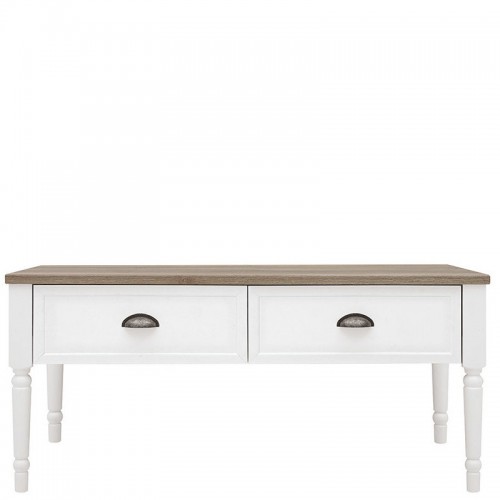 Стіл журнальний LAWR/110  Cannet BRW  білий / дуб каньйон монумент