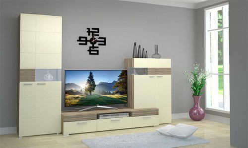 Комплект в вітальню Bolonia 1 Blonski дуб каньйон/крем глянець