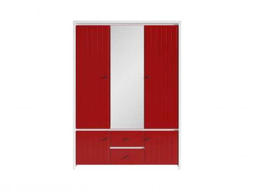 ​Шафа SZF5D2S Karet BRW білий / червоний