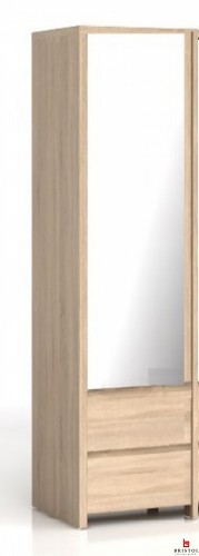 ​Пенал с зеркалом SZF1D2SP КАСПИАН БРВ дуб сонома