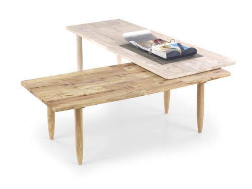 Журнальний столик Halmar Bora-Bora Білений/Натуральний