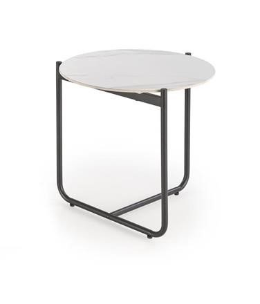 Журнальний столик ACUNA S, біла мармурова стільниця