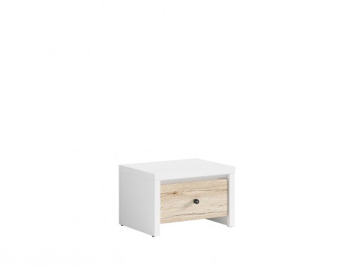Тумба приліжкова KOM1S  Karet BRW білий / дуб сан-ремо світлий