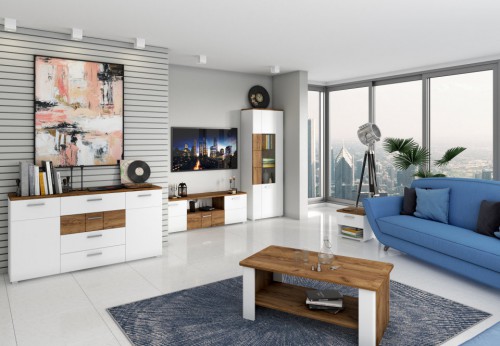 Вітальня Сandy 2 Blonski дуб крафт табако/білий матовий