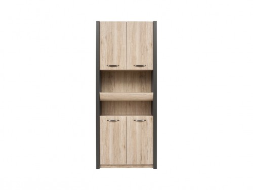 Стелаж REG4D1S/22/9 Executive BRW дуб san remo світлий / сірий вольфрам