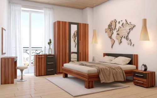 Комплект в спальню Martina 1 Blonski слива венгерська сірий графіт