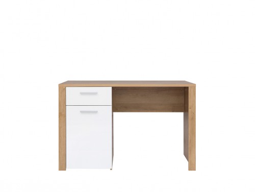 Письмовий стіл BIU / 120  Balder BRW білий глянець / дуб рів'єра