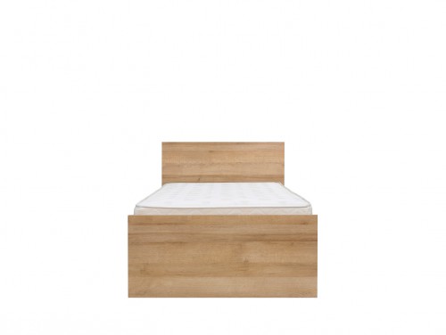 Кровать LOZ/90 Balder BRW белый глянец/дуб ривьера