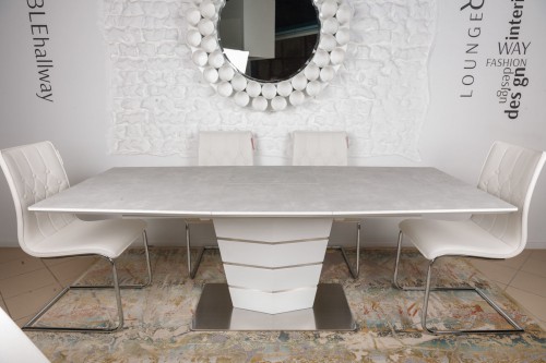 Стол Baltimore Nicolas керамика серо/белый