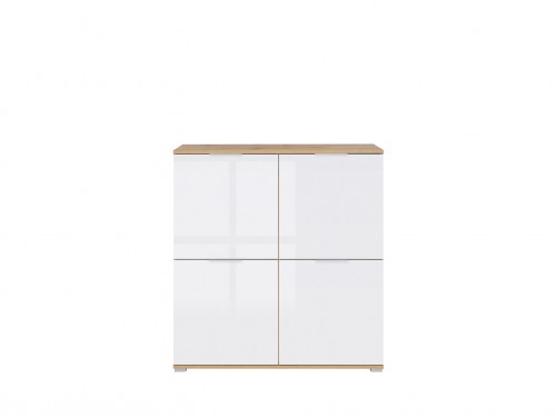 Комод  KOM4D Zele BRW дуб вотан/глянец белый