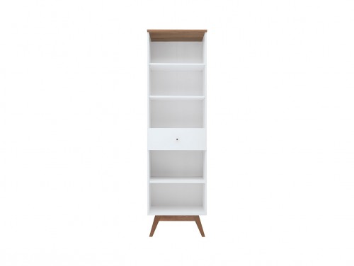 Стелаж REG1S Heda BRW модрина sibiu золота / глянець білий