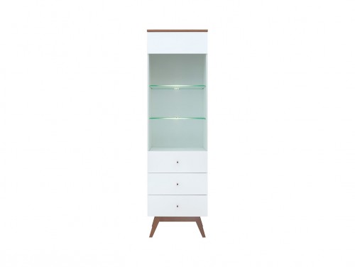 Вітрина REG1W2S  Heda BRW модрина sibiu золота / глянець білий