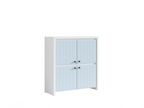 Комод KOM4D Karet BRW белый / пацифик