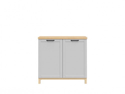 Комод KOM2D Haga BRW серый grau / дуб польский